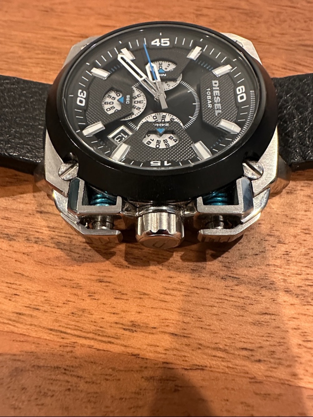 Diesel Black and Blue Chronograph Watch - Picture 3 of 4